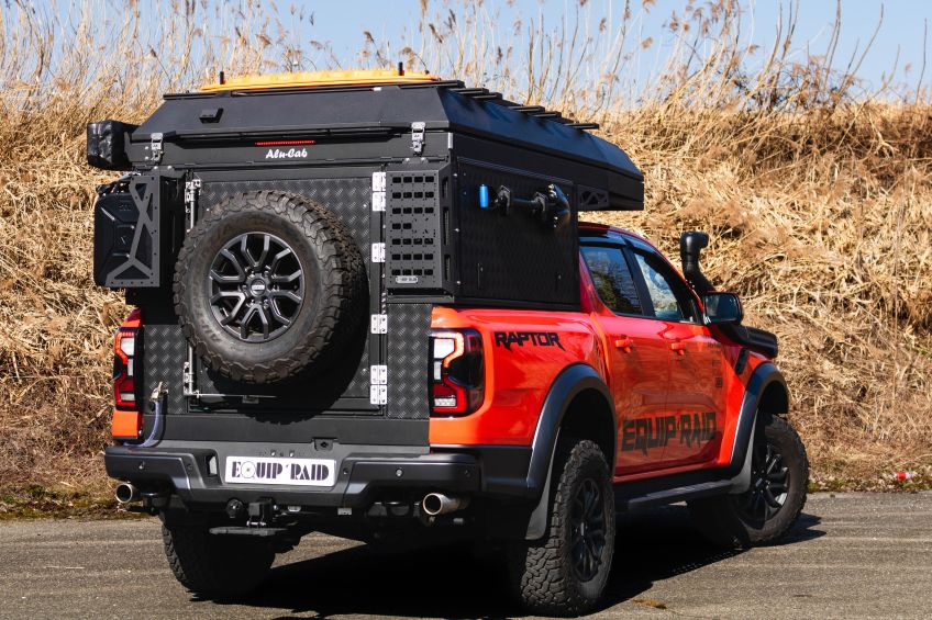Canopy Camper Alui-Cab installé par Equip'Raid sur Ford ranger Raptor 2023