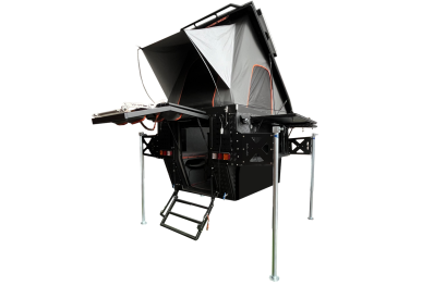 La cellule Khaya dispose depied pour pouvoir la déposer et utiliser la benne du pick up.