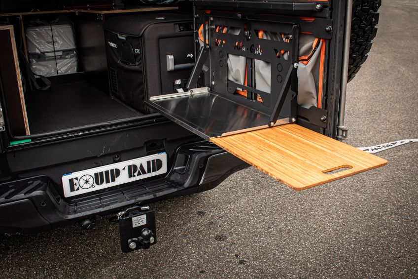 Ford Ranger PXIV préparation tout terrain pick up 4x4 raid bivouac en Alsace Canopy Camper Alu-Cab planche à découper