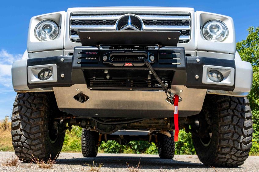 Blindages avant N4-Offroad installée sur un Mercedes Classe G par Equip'Raid Mulhouse