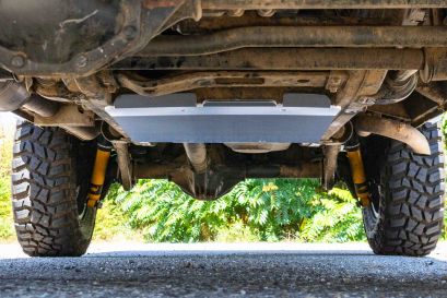 Blindages de boite de transfert N4-Offroad installée sur un Mercedes Classe G par Equip'Raid Mulhouse