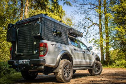 Ford ranger Canopy Camper Alu-Cab préparé par Equip'Raid Mulhouse