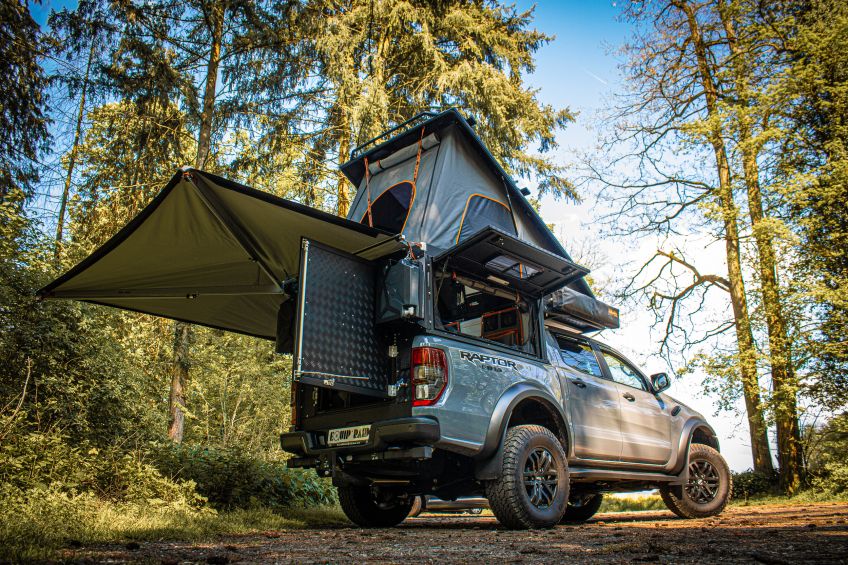 Ford ranger Canopy Camper Alu-Cab préparé par Equip'Raid Mulhouse