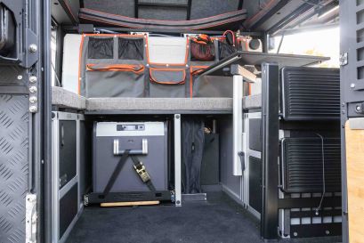 canopy camper alu-cab et aménagement tailgate gear