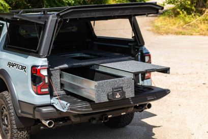 Ford Ranger raptor 2023 préparé par equip'Raid tiroirs ARB 4x4 tout terrain Alsace