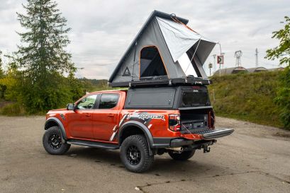 Ford Ranger Raptor 2023 préparé par Equip'Raid tente de toit alu-cab Gen 3-R