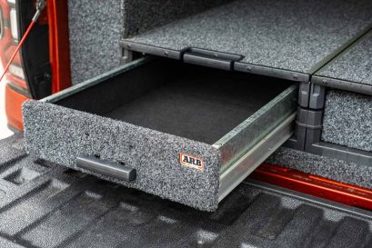 Ford Ranger Raptor 2023 préparé par Equip'Raid tiroirs de rangement ARB