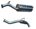 ECHAPPEMENT INOX : SILENCIEUX CENTRAL ET TUBE ARRIERE AVEC RESONATEUR POUR TOYOTA LAND CRUISER HZJ75 DE 1991-1999 ET HZJ78/79 DE 1999- 4.2L / TOYOTA LAND CRUISER GRJ76/78