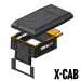 KIT DE MONTAGE TOIT RELEVABLE SUR BASE ALU-CAB MODCAP POUR PICK UP EXTRA CABINE