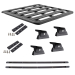 KIT GALERIE DE TOIT RHINO RACK PIONEER 6 1300 X 1240 MM ET PIEDS RLT600 POUR NISSAN NAVARA DC D23 NP300 2015+