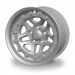 JANTE ALUMINIUM DOUBLE BEADLOCK HUTCHINSON 8.5 X 17 5X127 JEEP GRIS CLAIR BRILLANT