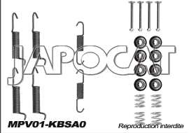 KIT de MONTAGE de MACHOIRES de Frein &agrave; Main