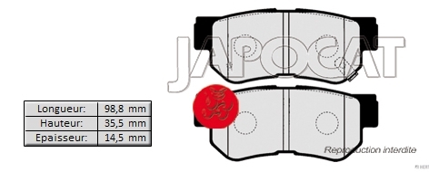 PLAQUETTES de FREIN Arri&egrave;re