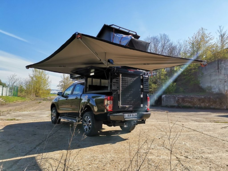 AUVENT ALU CAB AUTOPORTE OUVERTURE 270&deg; A GAUCHE 2.60M