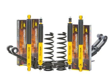 KIT DE SUSPENSION OME NITROCHARGER PLUS REHAUSSE +40/50MM TARAGE INDIFFERENT POUR JEEP CHEROKEE XJ WAGON APRES 1984