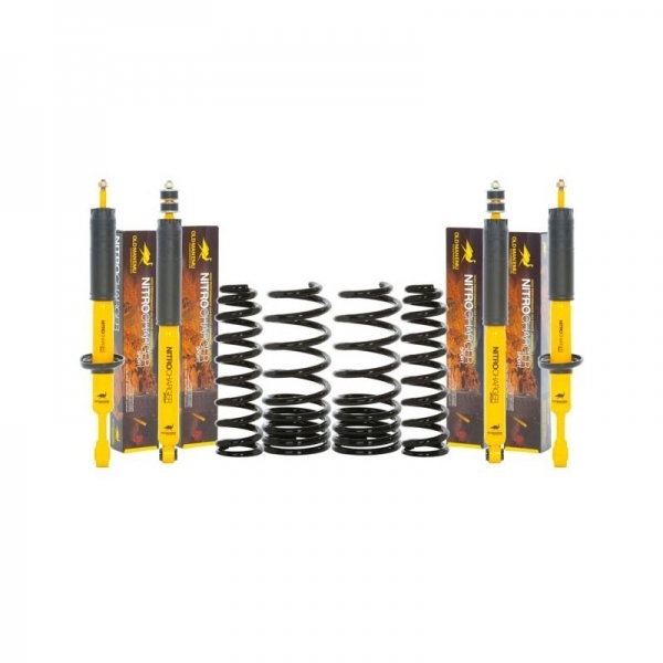 KIT DE SUSPENSION OME SPORT REHAUSSE +40/50MM TARAGE MEDIUM POUR TOYOTA PHARES RONDS LJ70/73