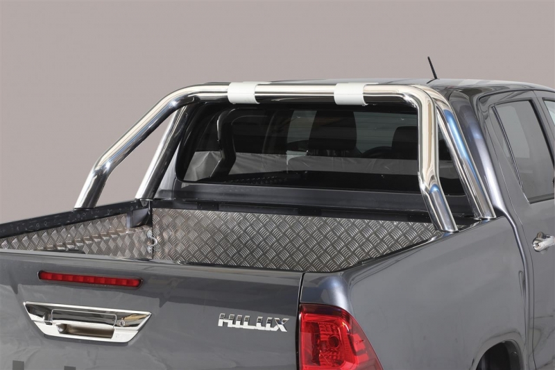 ROLL BAR INOX DOUBLE TUBE INOX NEW STYLE &Oslash; 76 MM POUR TOYOTA HILUX REVO DOUBLE CABINE A PARTIR DE 2016