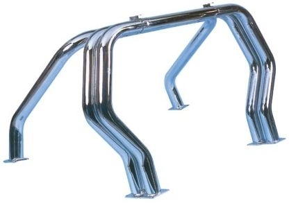 ROLL BAR INOX TRIPLE TUBE &Oslash; 76MM POUR TOYOTA HILUX DE 1998 A 2004