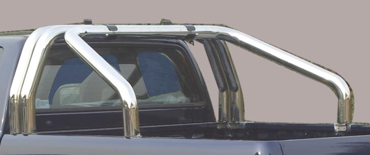 ROLL BAR INOX TRIPLE TUBES &Oslash; 76 MM POUR ISUZU D-MAX A PARTIR DE 2012