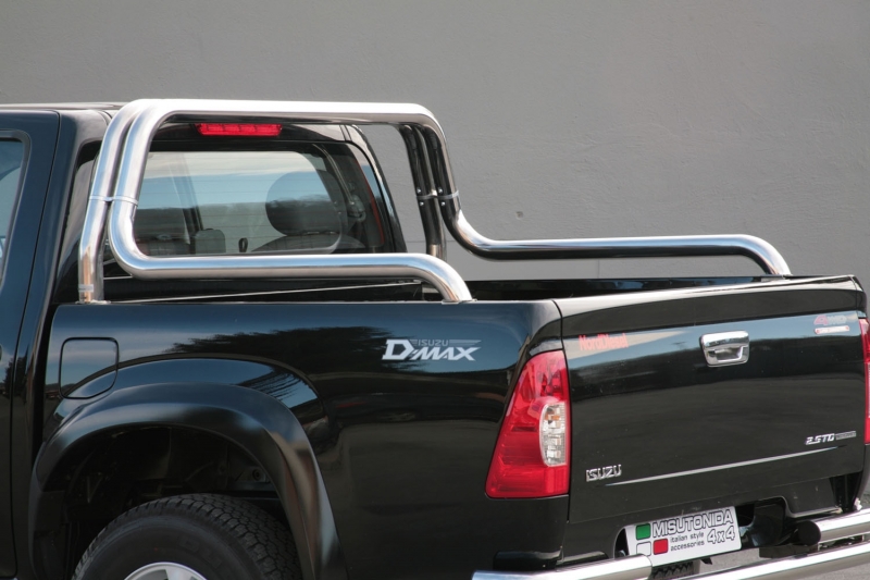 ROLL BAR INOX DOUBLE TUBE &Oslash; 63MM POUR ISUZU D-MAX DE 2003 A 2011