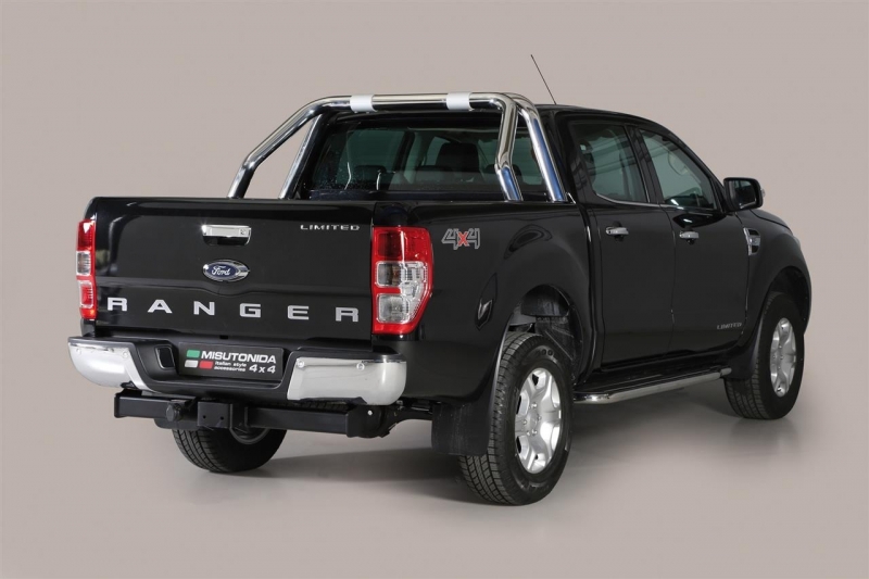 ROLL BAR INOX DOUBLE TUBE INOX NEW STYLE &Oslash; 76MM POUR FORD RANGER A PARTIR DE 2012