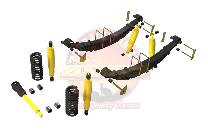 KIT DE SUSPENSION TERRAIN TAMER REHAUSSE +40/50MM POUR TOYOTA LANDCRUISER 76