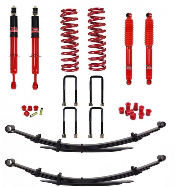 KIT DE SUSPENSION PEDDERS REHAUSSE  +45MM TARAGE HEAVY DUTY POUR TOYOTA HILUX REVO