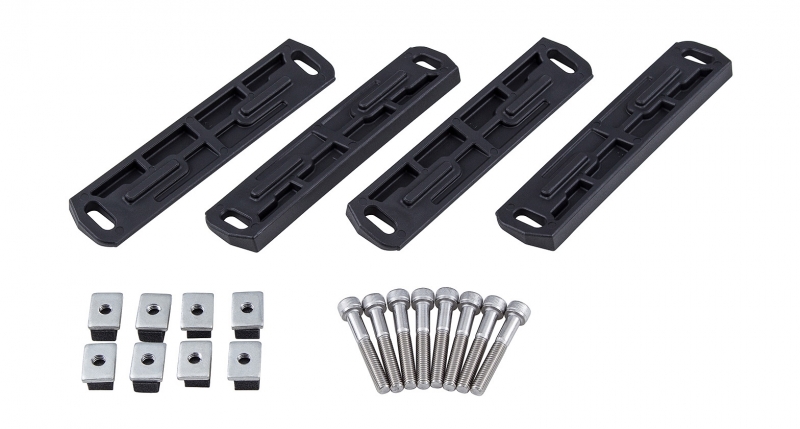 KIT ADAPTATEUR POUR PIEDS RHINO RACK SUR FORD RANGER WILDTRAK ET VOLKSWAGEN AMAROK EQUIPE D'UN ROLL-TOP MOUNTAIN TOP