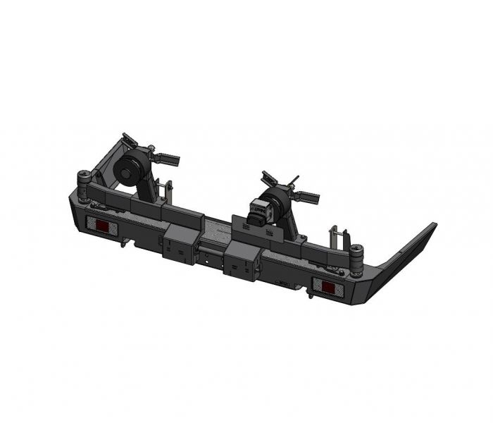 PARE CHOC ARRI&Egrave;RE AFN RENFORC&Eacute; EN ACIER AVEC PORTE ROUE ARRI&Egrave;RE DROIT ET GAUCHE POUR TOYOTA HZJ76