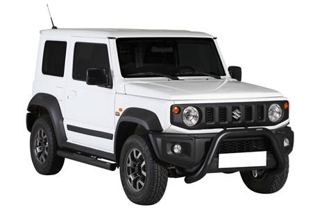 MARCHE PIEDS THERMOLAQU&Eacute; NOIR TUBE 76 MM DE DIAMETRE POUR SUZUKI JIMNY A PARTIR DE 2018