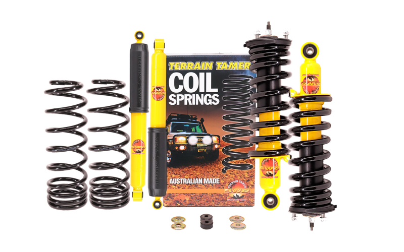 KIT DE SUSPENSION COMBIN&Eacute; ASSEMBL&Eacute; TERRAIN TAMER REHAUSSE +40/50MM POUR NISSAN NAVARA D23 RESSORT HELICOIDAUX ARR