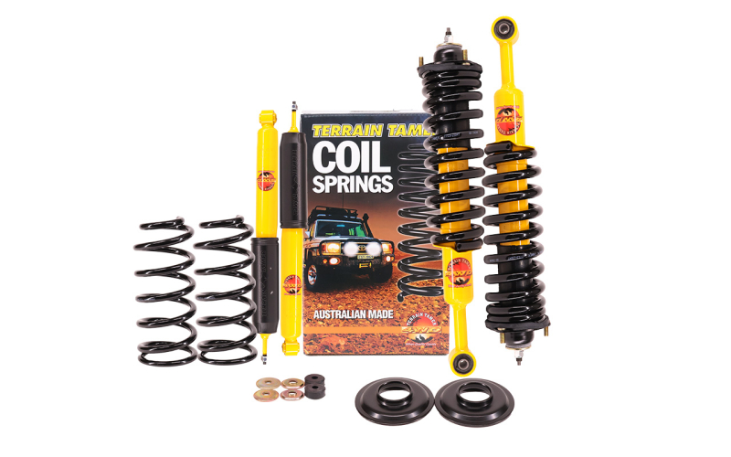 KIT DE SUSPENSION TERRAIN TAMER COMBIN&Eacute; ASSEMBL&Eacute; REHAUSSE +40/50MM POUR TOYOTA PRADO GRJ150/KDJ150 A PARTIR DE 2009 SANS KDSS