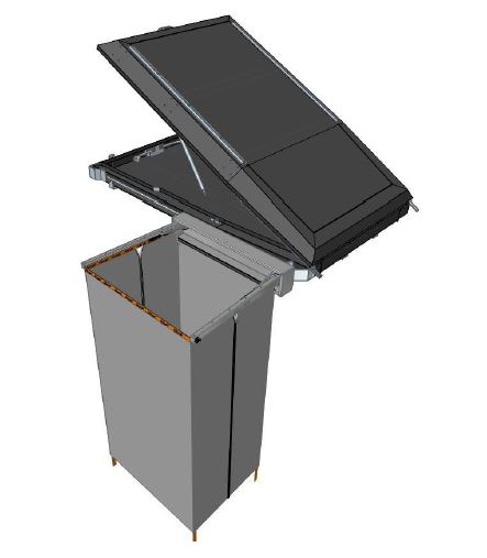 KIT DE FIXATION POUR AUVENT DOUCHE ALU CAB SUR TENTE DE TOIT GEN 3 / CANOPY CAMPER DC ET MOD CAP DC OU BENNE COURTE ALU CAB