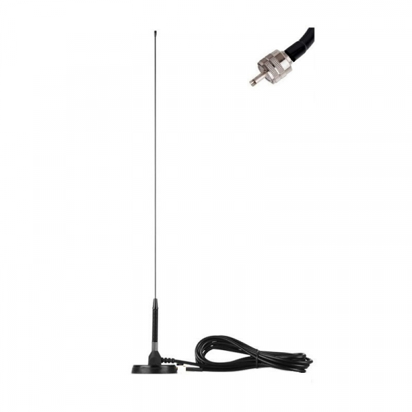 ANTENNE VHF-UHF BIBANDE NAGOYA Syst&egrave;me magn&eacute;tique / 144-148Mhz et 430-450Mhz / 53cm