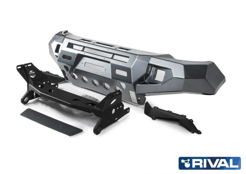 PARE CHOCS AVANT RIVAL EN ALUMINIUM POUR MITSUBISHI L200 2015-2018 SANS FEUX LED