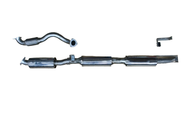 ECHAPPEMENT INOX : SORTIE LATERALE, APRES COLLECTEUR (moteur origine), (2 pi&egrave;ces) POUR TOYOTA LAND CRUISER  HZJ78 DE 1999- 4.2L D