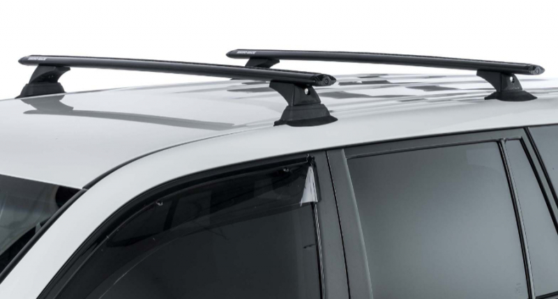 KIT 2 BARRES DE TOIT VORTEX NOIRES 1260 MM ET PIEDS RHINO RACK POUR ISUZU D-MAX DOUBLE CABINE A PARTIR DE 2020
