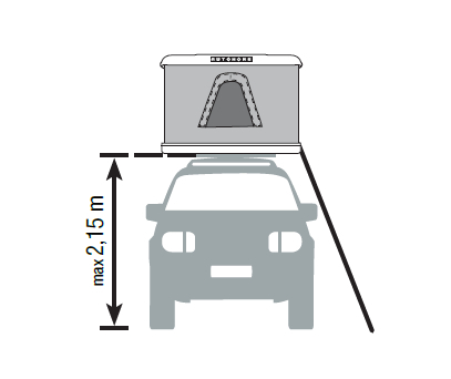 OPTION ECHELLE 4X4 POUR TENTE DE TOIT COQUE AUTOHOME (HAUTEUR VEHICULE ENTRE 191 ET 215 CM)