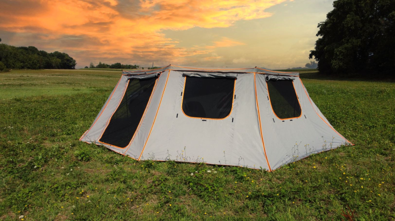 PAROIS POUR AUVENT ROCKALU 450&deg; GAUCHE AVEC PORTE FENETRE ET MOUSTIQUAIRE