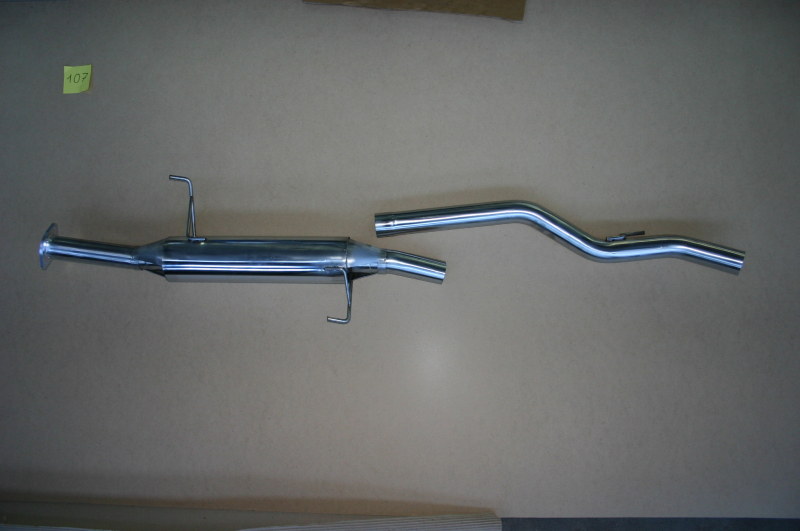 ECHAPPEMENT INOX : INTERMEDIAIRE AVEC SILENCIEUX ET TUBE ARRIERE (non dissociable) POUR ISUZU D-MAX DE 2005-2012 3.0L TD