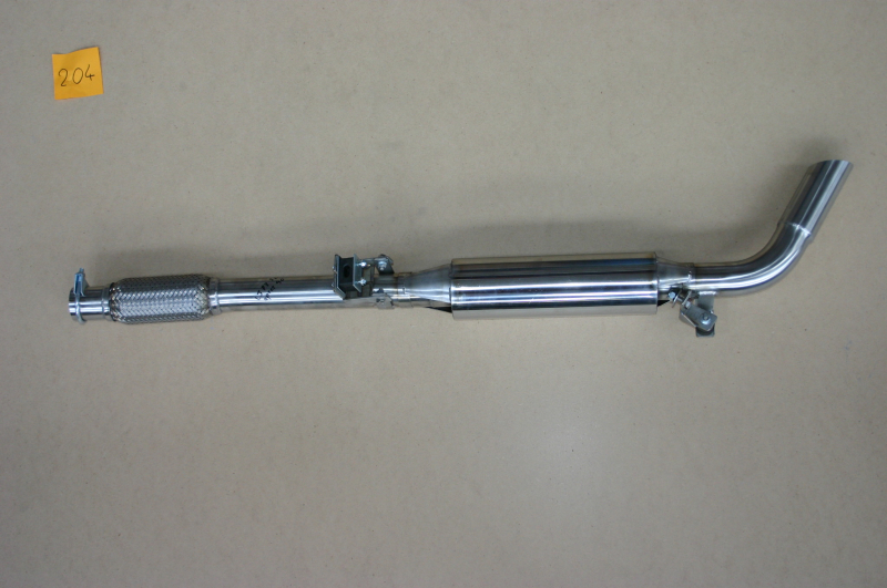 ECHAPPEMENT INOX : SORTIE LATERALE APRES TUBE PRIMAIRE ET FLEXIBLE POUR TOYOTA LAND CRUISER LJ73 DE 1990-1995 2,4L TD