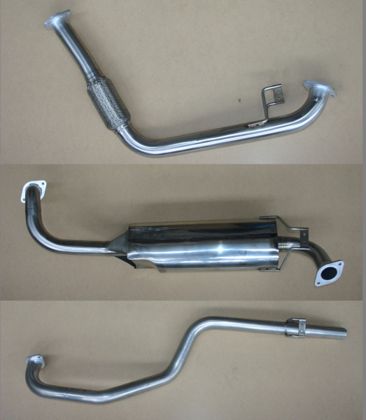LIGNE ECHAPPEMENT COMPLETE EN INOX POUR TOYOTA HDJ80 24s DE 1996 A 1998