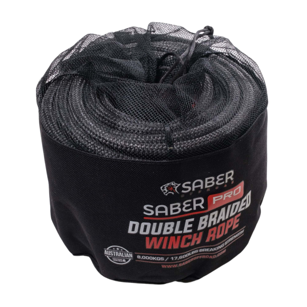 Corde de treuil SaberPro&reg; double gain&eacute;e de 30 m&egrave;tres (noire)