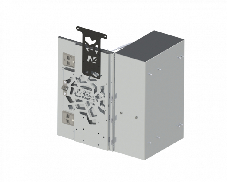 SUPPORT DE PLAQUES A SABLE MAXTRAX SUR COFFRE HEAVY DUTY 150L N4