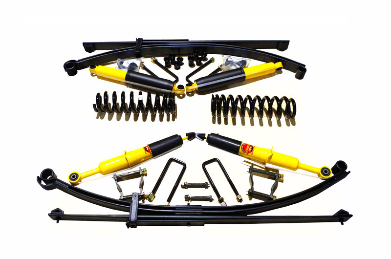 KIT DE SUSPENSION TERRAIN TAMER AVEC LAMES PARABOLIQUES 700-850 KG REHAUSSE +40/50MM POUR ISUZU D-MAX DE 2012 A 2020