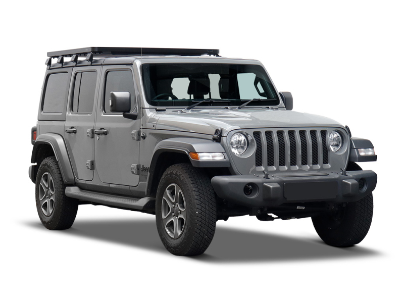 KIT DE GALERIE SLIMLINE II 1/2 SUR GOUTTIERE POUR UNE JEEP WRANGLER JL 4 PORTES (2018-JUSQU'A PR&eacute;SENT) - PAR FRONT RUNNER