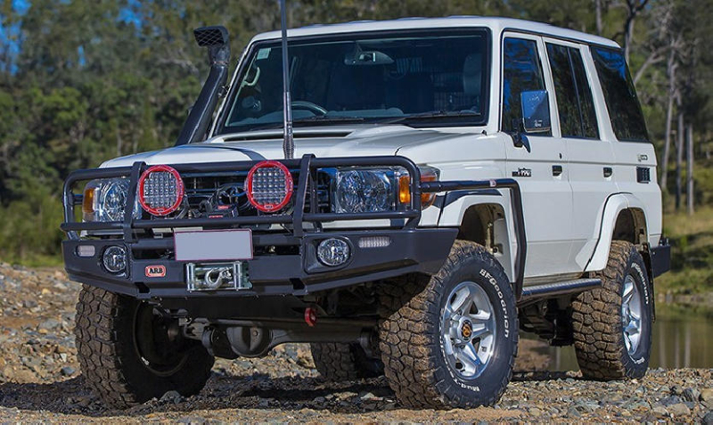 PARE CHOC WINCH BAR ARB AVEC PLATINE TREUIL POUR TOYOTA LAND CRUISER 76/78/79 2007-2023