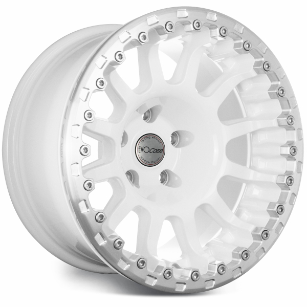 JANTE ALUMINIUM RENFORC&Eacute;E EVO CORSE ATLAS BL BLANC AVEC RING BEADLOCK ALUMINIUM 9x17"