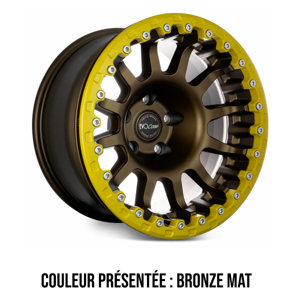 JANTE ALUMINIUM RENFORC&Eacute;E EVO CORSE ATLAS BL BRONZE BRILLANT AVEC RING BEADLOCK CUIVR&Eacute; 9x17"