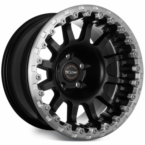 JANTE ALUMINIUM RENFORC&Eacute;E EVO CORSE ATLAS BL NOIR BRILLANT AVEC RING BEADLOCK ALUMINIUM 9x17"